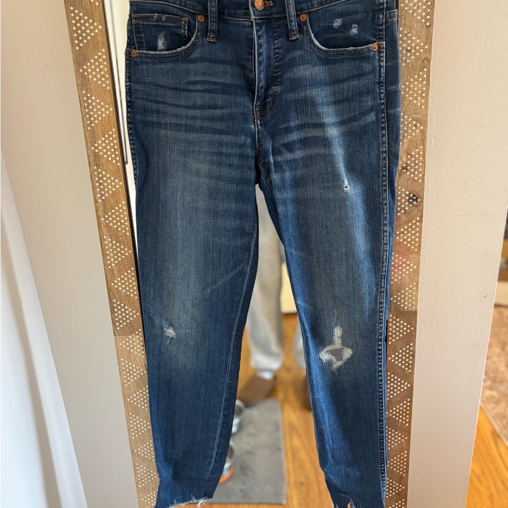 Women's Blue Distressed Jeans